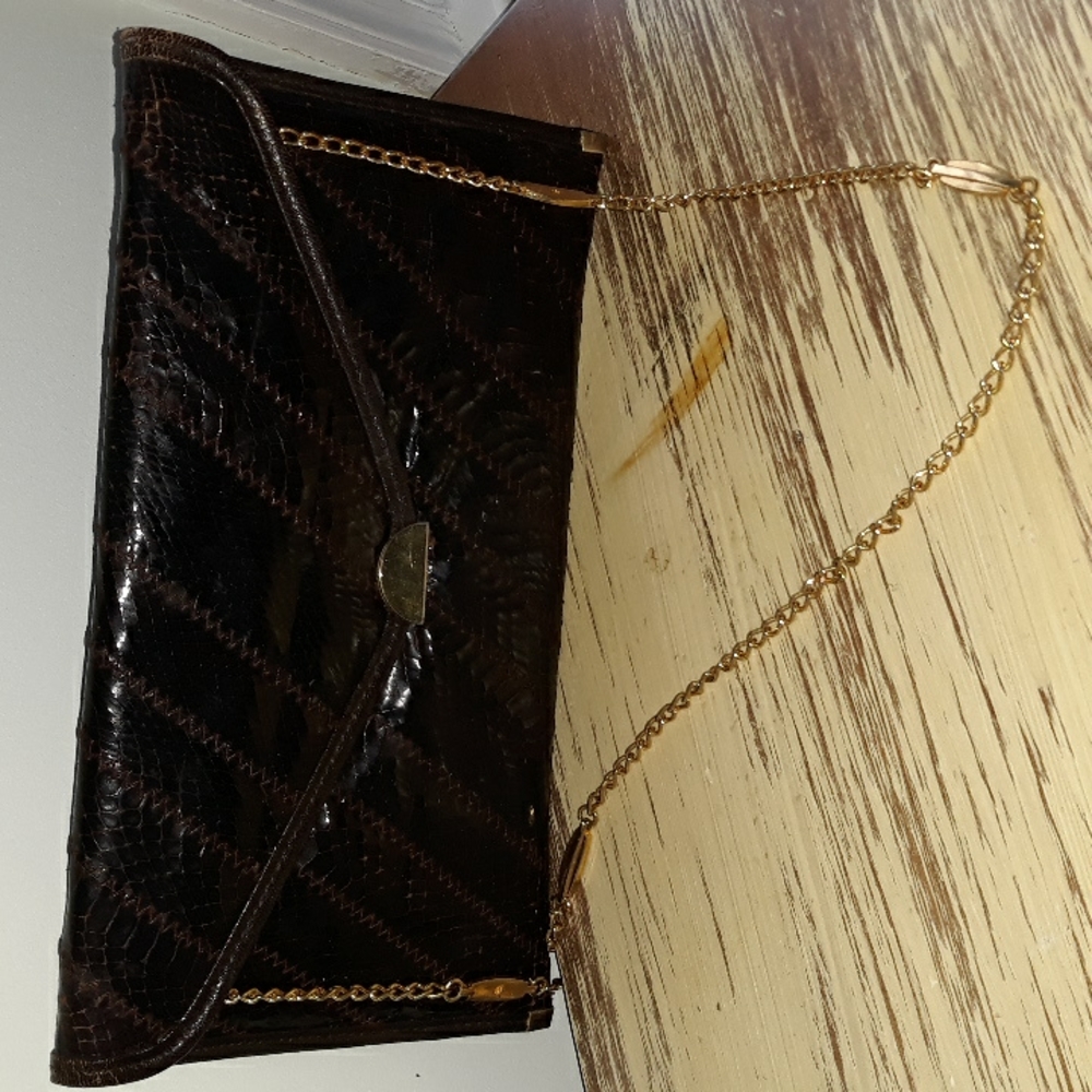 Alni Genuine Reptile Clutch or Shoulder Bag